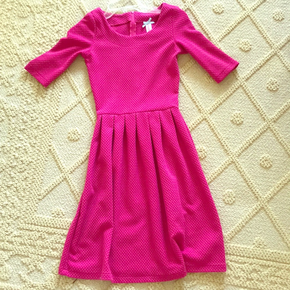 Downeast Basics pretty in pink dress.